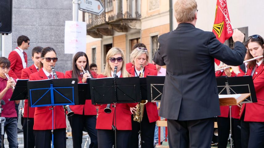 Die Filarmonica Poschiavo untermalte die Feierlichkeiten musikalisch.