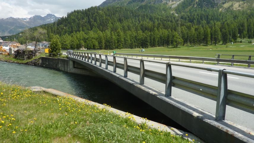 Die Brücke Spuondas bei St. Moritz wird ersetzt. Foto: Tiefbauamt Graubünden