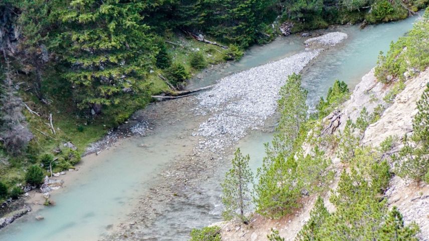 Der Einsatz für naturnahe Gewässer und Wasserlandschaften war, ist und bleibt dem WWF Graubünden ein grosses Anliegen. Hier der mit der Umweltchemikalie PCB belastete obere Spölbach bei Zernez.