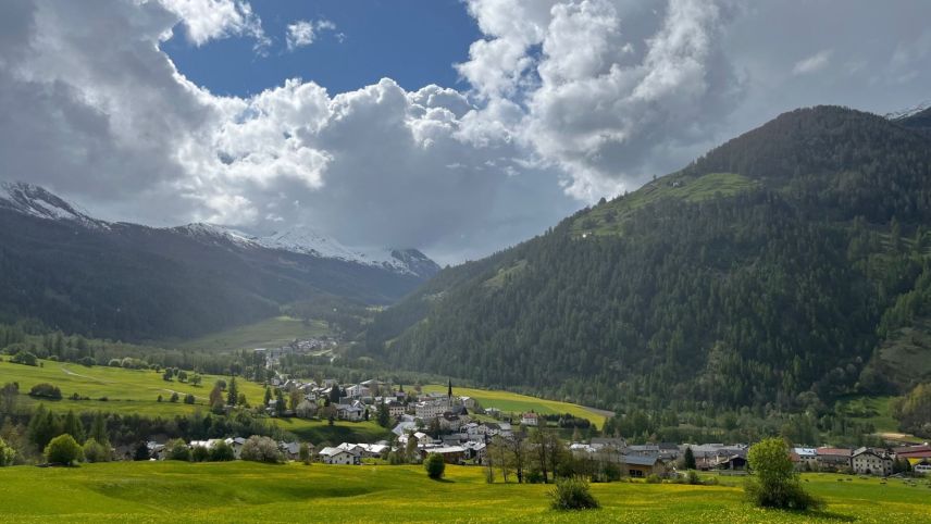La Val Müstair, qua davent da Sta. Maria vers il Pass dal Fuorn, es ün dals trais partenaris dal reservat da biosfera (fotografia: Daniela Dobler).