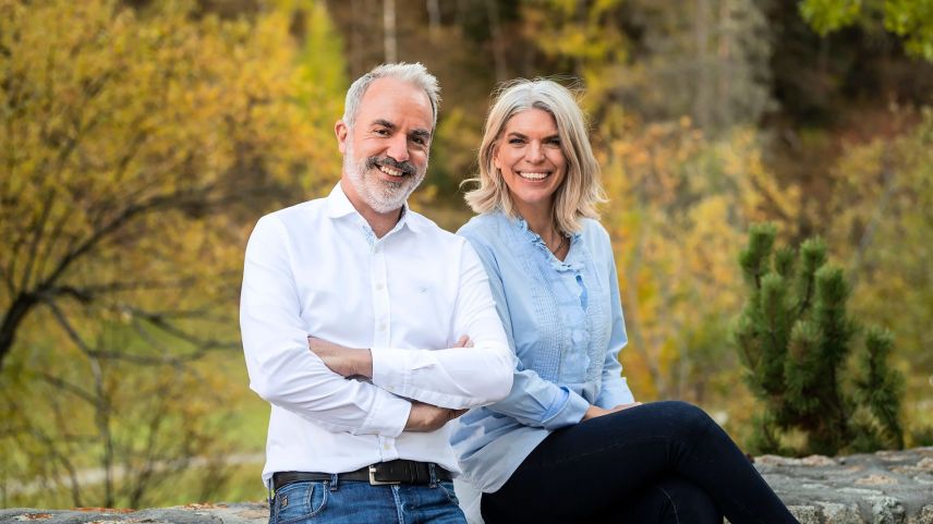 Gregorio van Kuyk und Katja Gridling übernehmen die Direktion des Berghotels Randolins. Foto: z. Vfg