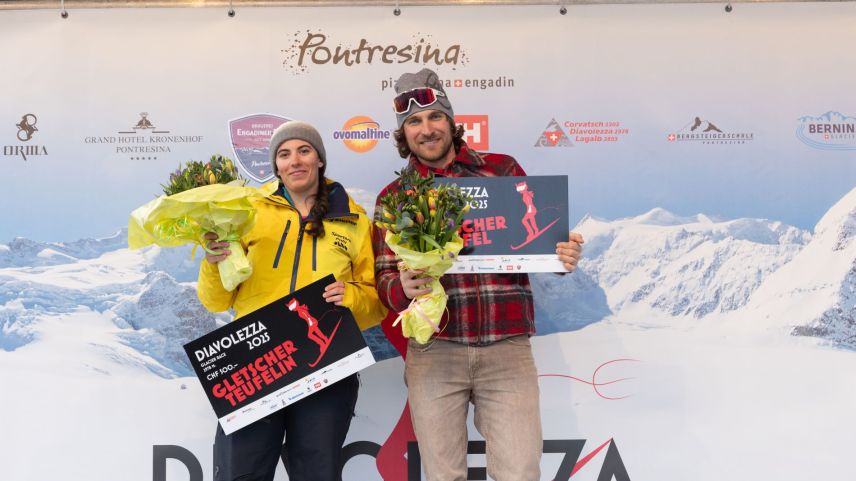 Elisabetta Crameri und Jonathan Fiol sind die neuen Gletscherteufel. Foto: z. Vfg