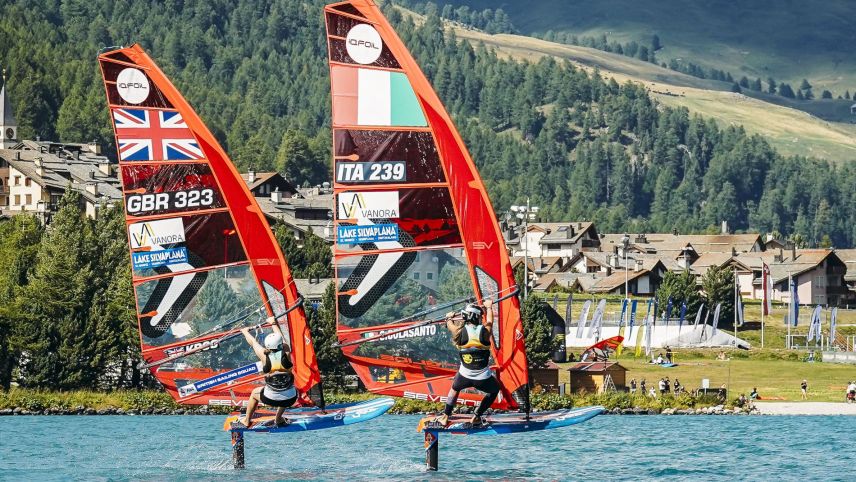 Auf dem Silvaplanersee wird diese Woche um die Wette gesegelt. Foto: z. Vfg