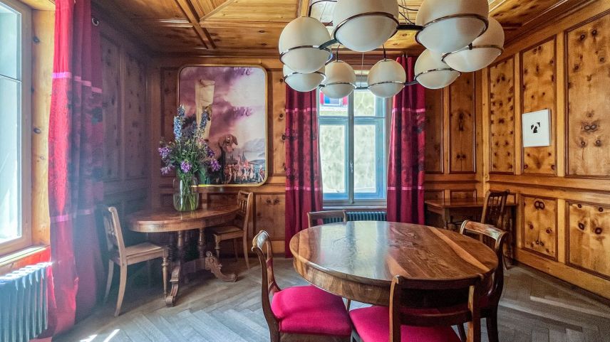 Blick in die Villa Flor, S-chanf.