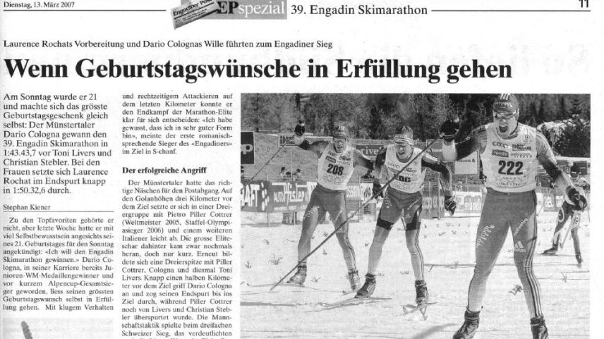 Die Erfolgsgeschichte zieht sich über die Loipe, die Jahre und die EP/PL. 