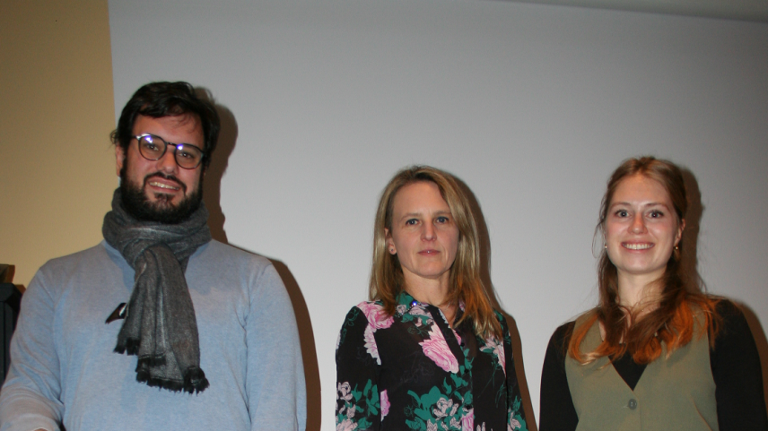 V.l.n.r.: Daniel Schmid, Paola de Piante Vicin und Laura Pfister gaben Einblicke in die überraschenden literarischen 
Welten rund ums Engadin. Fotos: Ester Mottini