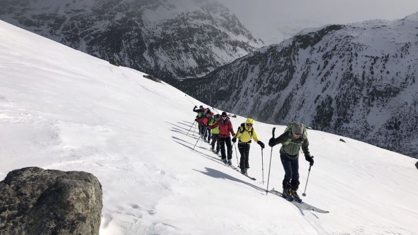 Impressionen von einer Skitour im Rahmen der  "Engadiner Highlights". Foto: Reto Grundbacher