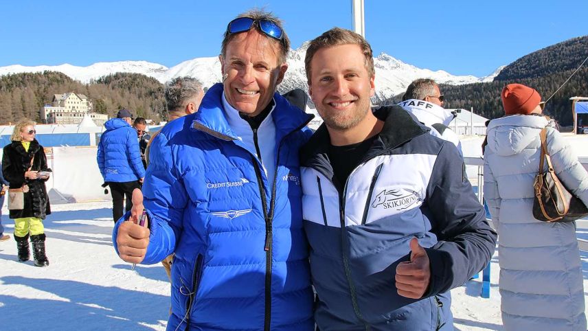 Fabrizio Padrun (rechts) tritt im Skikjöring die Nachfolge von Lupo Wolf an. Er hat am Sonntag sein letztes Rennen bestritten. Foto Christian Mettler