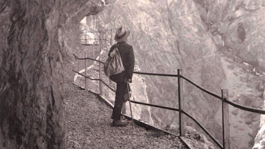 Historische Postkarte vom Schluchtenweg. Foto: Familienarchiv Hofmann
