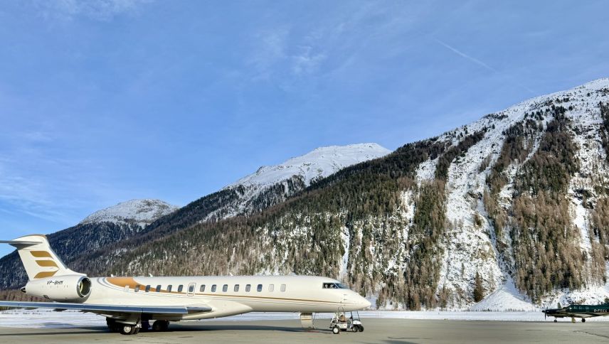 Im Februar herrscht Hochbetrieb am Engadin Airport. Foto: Fadrina Hofmann