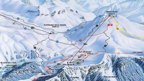 La Implants da sport SA Val Müstair voul realisar üna pendiculara da Tschierv fin i’l territori da skis Minschuns (fotografia: Implants da sport SA Val Müstair).