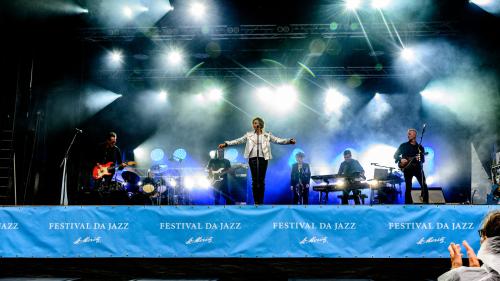 Italienischer Rockprofi: Gianna Nannini und Band an ihrem Auftritt in St. Moritz. Foto: fotoswiss.com/Giancarlo Cattaneo