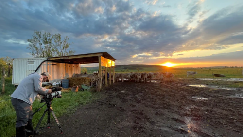 Il film «In Plantahof per la Georgia» da Curdin Fliri muossa las staintas da trais Grischuns da realisar üna scoula  agricula i’l Caucasus (fotografia: RTR).