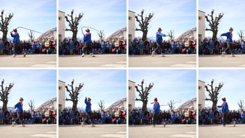 Ha persvas la giuria cun seis tenü e sia tecnica: Martinho da Cruz es il Schloppunz 2026 illa categoria «mats s-chalin ot» (fotografia: Michael Steiner).