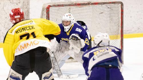 Die 16-jährige Torhüterin Talina Benderer kam zu ihrem zweiten Einsatz für den CdH Engiadina (Foto: Marco Ritzmann).