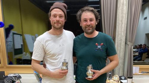 Luca Giovanoli e Severin Peter han guadagnà il final dal turnier da Murra tradziunal a Sent (fotografia: mad).