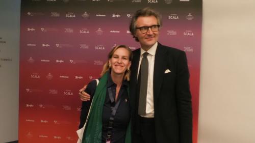 Die Direktionsmanagerin Diana Segantini und der künstlerische Leiter Stefano Rabolli Pansera am St. Moritz Art Film Festival. 