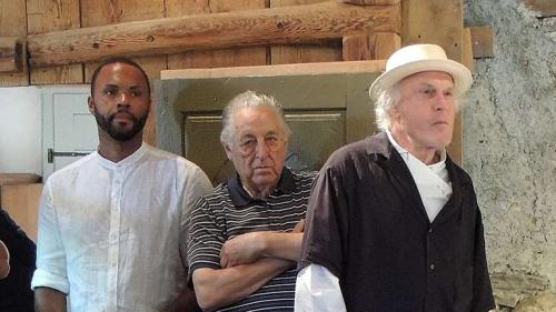 Not Vital (a dretta) illas localitats d'exposiziun a Strada. fotografia: Benedict Stecher