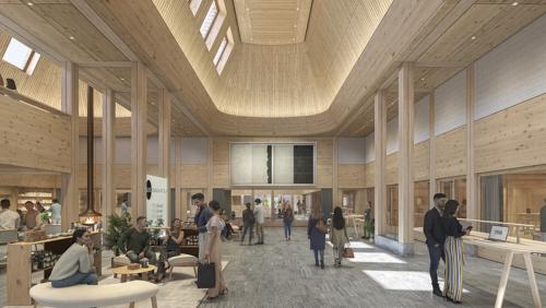 So soll es dereinst im Innern des Inn Hub aussehen. Foto: Inn Hub La Punt