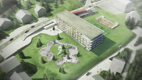So soll das Hotel Flaz aussehen. Visualisierung: z. Vfg.