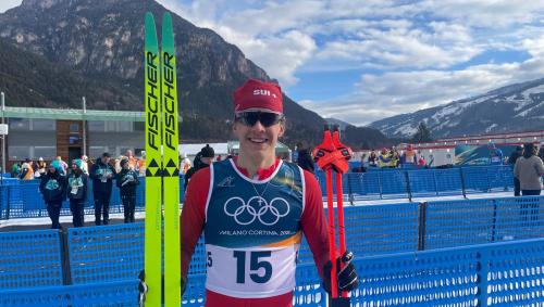 Die Olympia-Premiere endet für Noe Näff im Sprint-Viertelfinal (Foto: Reto Stifel). 