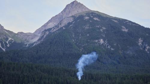 Il füm as vezzaiva davent da Scuol. fotografia: Michael Steiner/FMR