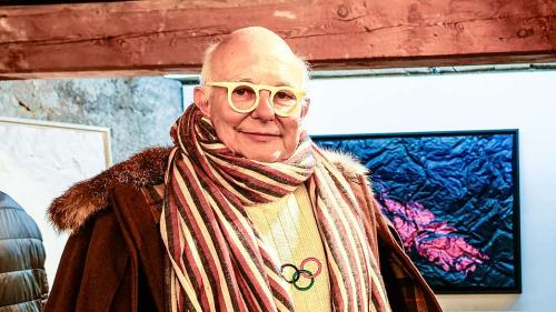 Rolf Sachs in der Stalla Madulain. Foto: Jon Duschletta