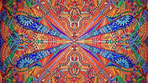 Lena-Aischa beschreibt ihre Arbeit als Geometrie der Seele. Foto: z. Vfg