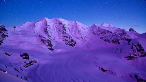 Der Piz Palü während der Sonnenstürme. Foto: Glaciers.Today/Jürg Kaufmann