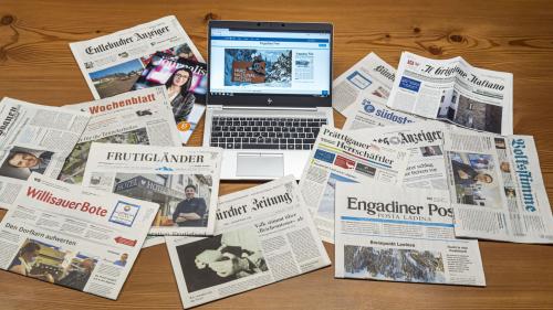 Die Schweizer Medienbranche leidet auch im zweiten Jahr der Corona-Pandemie, hat aber an Bedeutung gewonnen.			
Foto: Daniel Zaugg