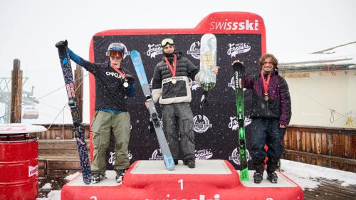 Nicola Bolinger ist Schweizermeister, Gian Andri Bolinger wird Dritter. Foto: Swiss-Ski