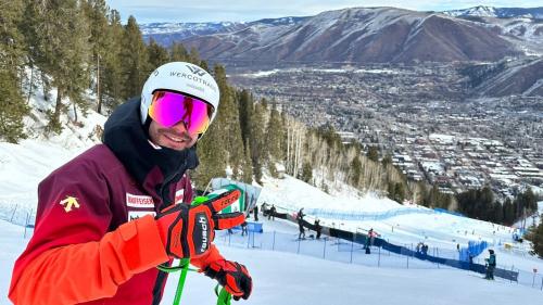 Thomas Tumler vor dem zweiten Lauf in Aspen, wo er schlussendlich den vierten Platz belegte. Foto: z. Vfg
