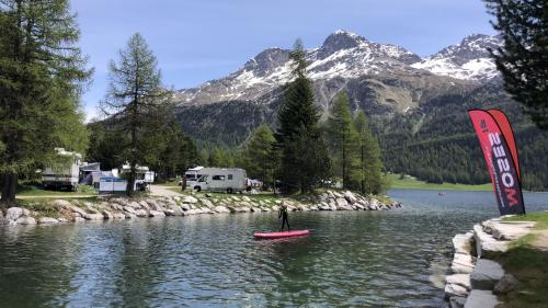 Die Campingplätze im Engadin sind landschaftlich attraktiv. Foto: Fadrina Hofmann