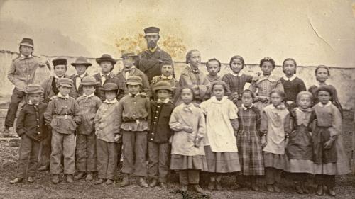 Schule Sils anno 1863
Foto: Edition Stephan Witschi