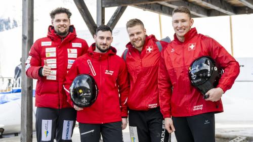 Bobteam Follador v.l.n.r: Luca Rolli, Cédric Follador, Nicola Mariani, Juillard Quentin Fotos: Mayk Wendt