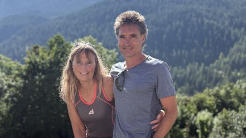 Claudia Hellmig und Tom Tobler kurz vor dem Start. Foto: Fadrina Hofmann