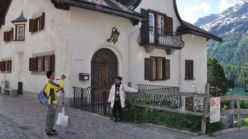 In St. Moritz lässt sich immer ein gutes Fotosujet finden. Foto: Franco Furger