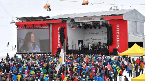 «No Angels» verbreiteten eine gute Stimmung auf der Alp Trida in Samnaun (Foto: Mario Curti).