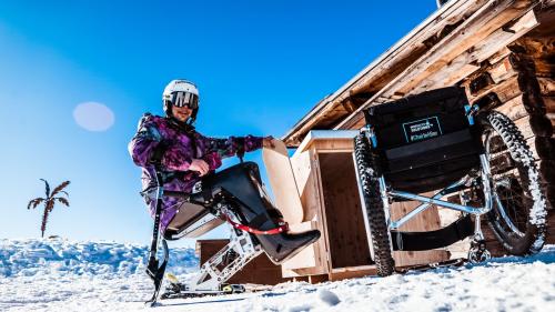 Chair in a box bei La Palma auf Motta Naluns. Foto: Corsin Näff