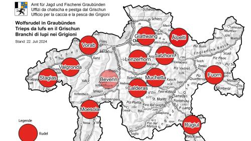 Die aktuelle Rudelkarte. Foto: AJF