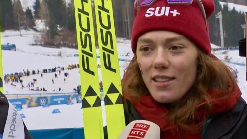 Nadja Kälin im Gespräch mit SRF. Foto: SRF