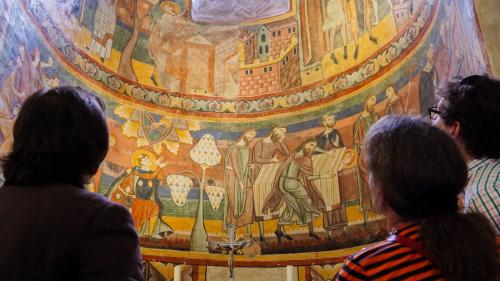 Fresken in der Klosterkirche St. Johann in Müstair. Archivfoto: Jon Duschletta