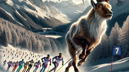 Der Engadin Skimarathon, mit Chat GPT generiert. 