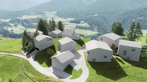 Visualisaziun dal Resort Paradies previs a Ftan (fotografia: Fanzun AG)