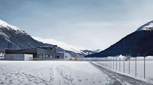 In etwa so könnte sich der Regionalflughafen künftig präsentieren. Visualisierung: Hosoya Schaefer Architects