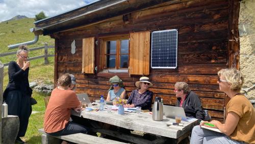 D'instà han lö ils cuors minchatant eir sün alp Prà San Flurin. fotografia: Angelika Overath