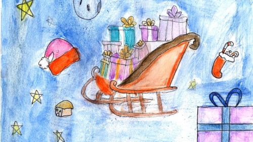 Dies ist eines von 63 Kunstwerken, welches für die Projektion auf das Hotel Cresta Palace zur Auswahl stand. Foto: z.Vfg