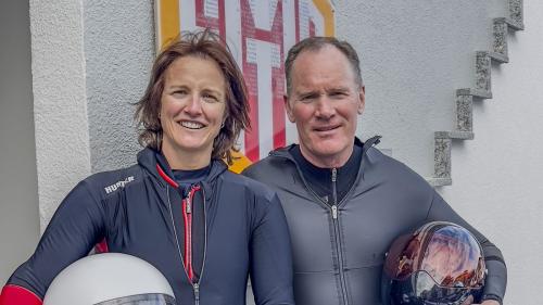 Kinny Evans, erste Siegerin seit 1921, mit Seriensieger Lord Clifton Wrottesley. fotoswiss.com/Giancarlo Cattaneo